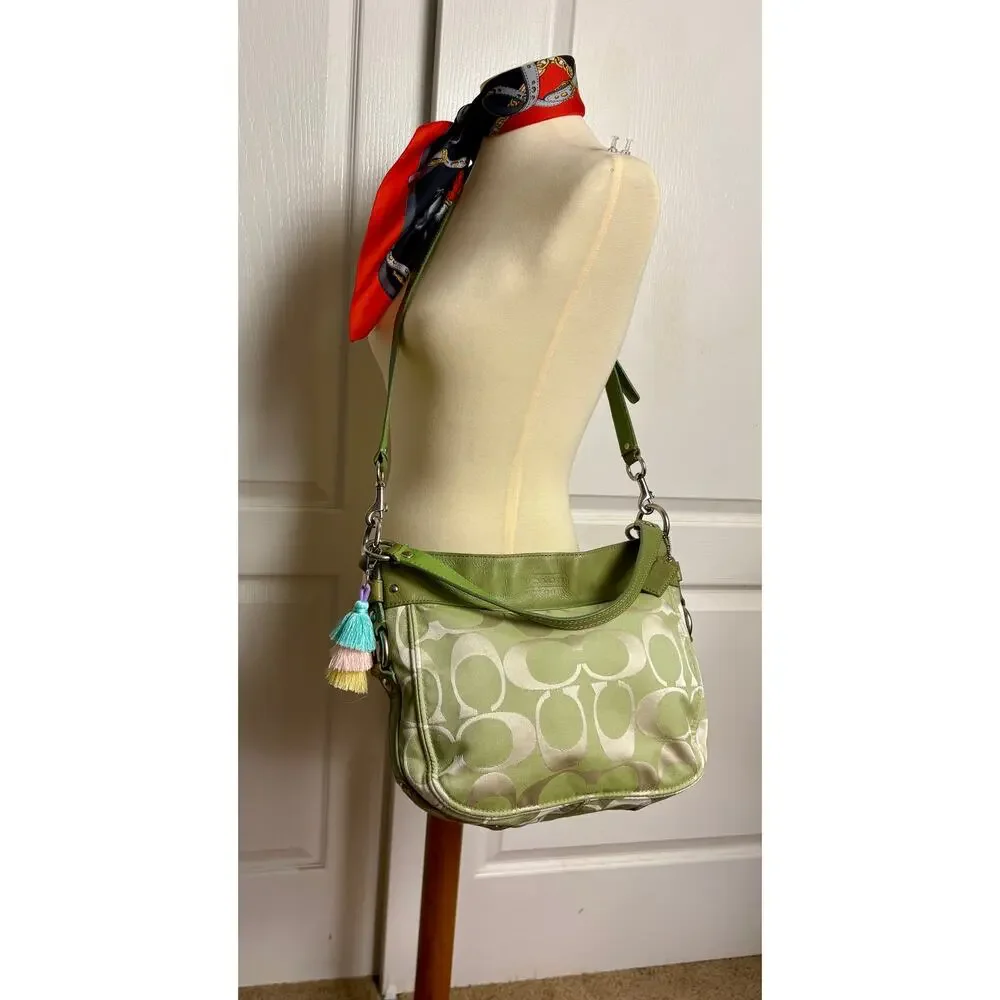 Coach Y2K Zoe Signature Hobo in Pistachio Colorway